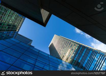 Office building & skyscraper in Canary Wharf, London, England