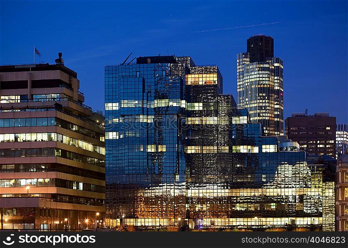 Office buildings in City of London, UK