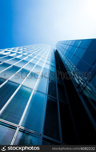 office buildings. modern glass silhouettes of skyscrapers