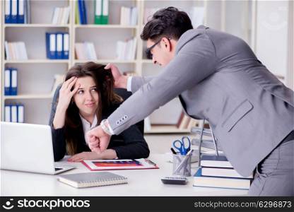 Office conflict between man and woman