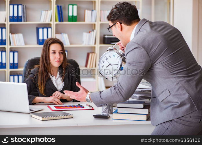 Office conflict between man and woman