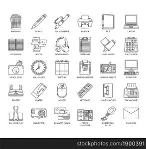 Office Equipment 1 , Thin Line and Pixel Perfect Icons