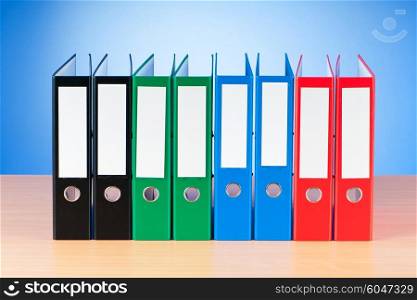 Office folder against gradient background