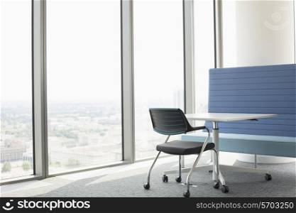 Office furniture near window