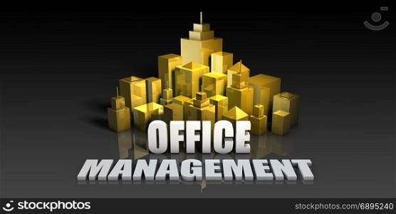 Office Management Industry Business Concept with Buildings Background. Office Management