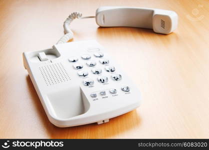 Office phone isolated on the white background