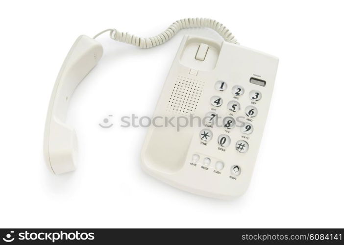 Office phone isolated on the white background