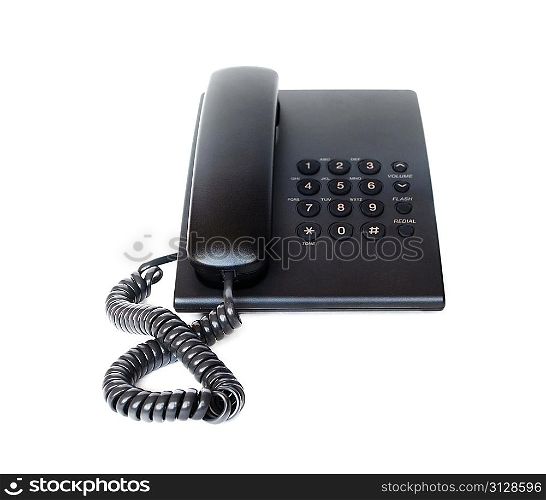 Office phone isolated on white
