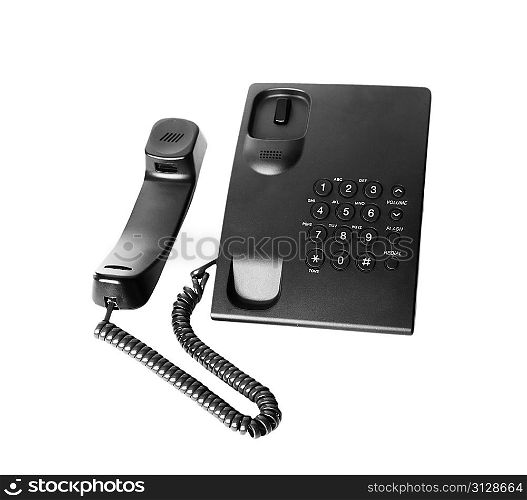 Office phone take off isolated on white