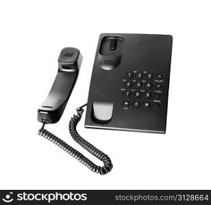 Office phone take off isolated on white