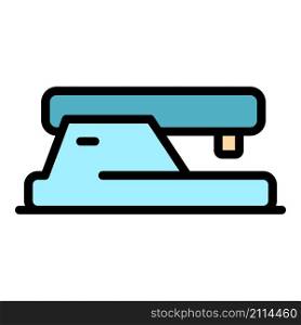 Office stapler icon. Outline office stapler vector icon color flat isolated. Office stapler icon color outline vector