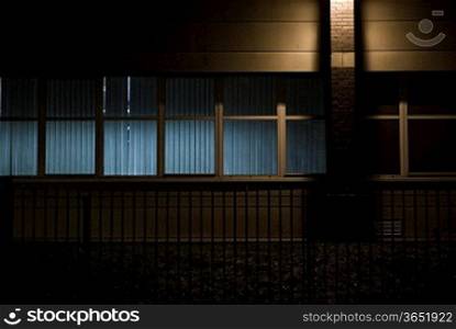 Office windows at night