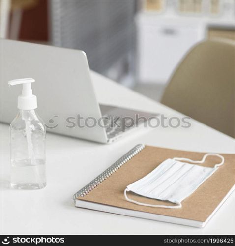 office with face mask disinfectant