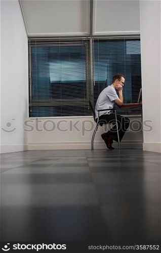 Office Worker Using Computer