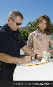 Officer Making a Drug Bust