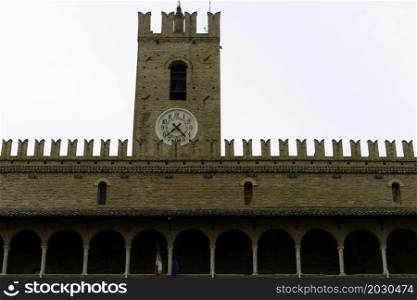 Offida, historic town in the Ascoli Piceno province, Marche, Italy. The main square