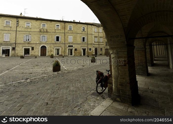 Offida, historic town in the Ascoli Piceno province, Marche, Italy. The main square