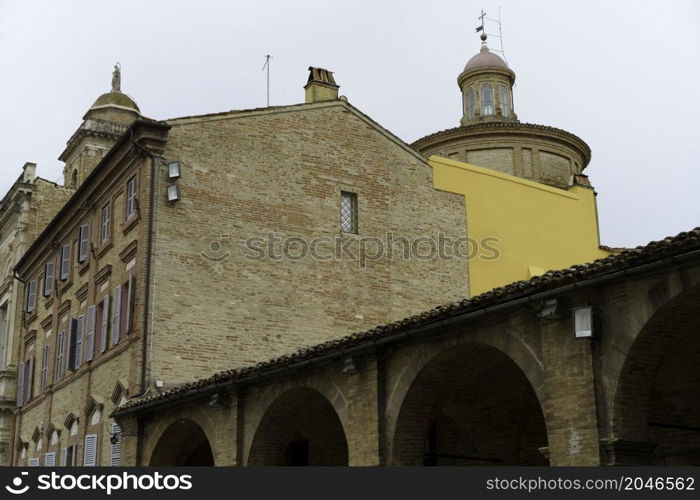 Offida, historic town in the Ascoli Piceno province, Marche, Italy. The main square