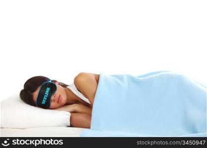 offline beauty woman sleep on the pillow