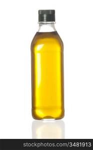 Oil bottle isolated on a over white background