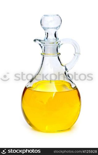 Oil bottle isolated on white background