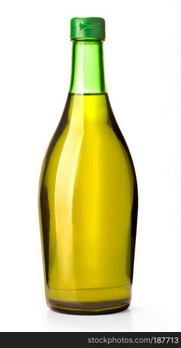 oil bottle isolated on white with clipping path