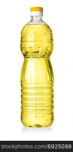 oil bottle isolated with clipping path