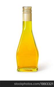 oil olive glass bottle isolated on white with clipping path