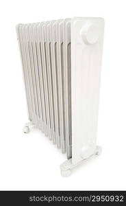 Oil radiator isolated on the white background