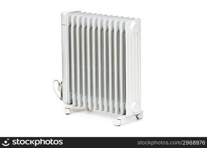 Oil radiator isolated on the white background