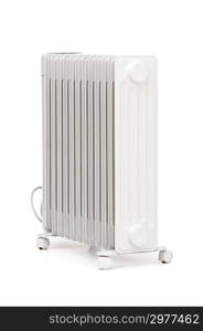 Oil radiator isolated on the white background