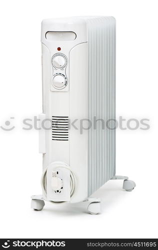 Oil radiator isolated on the white background