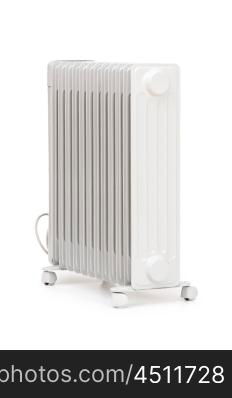 Oil radiator isolated on the white background