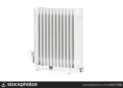 Oil radiator isolated on the white background