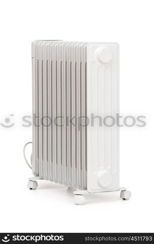 Oil radiator isolated on the white background