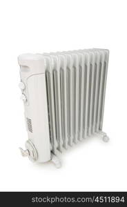 Oil radiator isolated on the white background