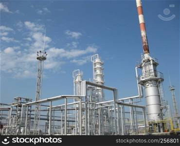 Oil refinery. Equipment for primary oil refining.. Oil refinery