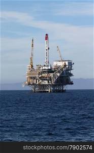 Oil Rig in the channel island near Ventura California.