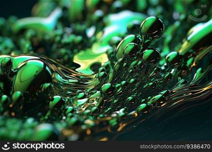 oil spill water biomimicry micro abstract ultra-realistic created by generative AI 