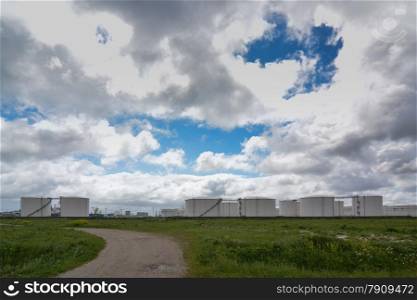 oil storage tanks in refinery Amsterdam the Netherlands