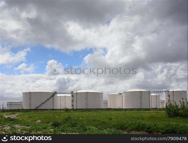 oil storage tanks in refinery Amsterdam the Netherlands