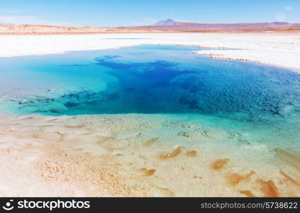 Ojo del Mar in Argentina Andes is a salt desert in the Jujuy Province.