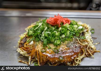 okonomiyaki japanese pizza hiroshima style