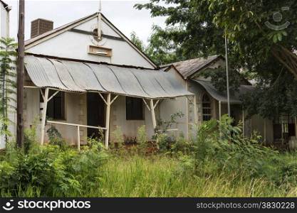old abandon urban house in mine village leydsdorp south africa