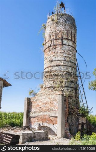Old abandoned furnace for the production of lime