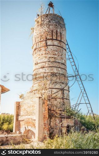 Old abandoned furnace for the production of lime