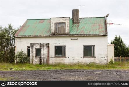Old abandoned house in the south of Iceland