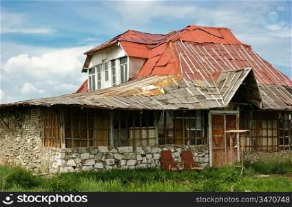 old abandoned house on the plains