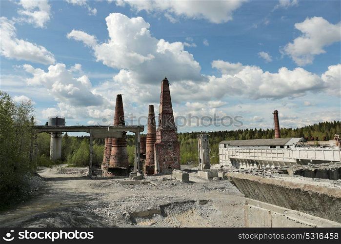 Old abandoned marble factory in Ruskeala, Russia. Old abandoned marble factory in Ruskeala, Karelia republic, Russia