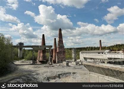 Old abandoned marble factory in Ruskeala, Russia. Old abandoned marble factory in Ruskeala, Karelia republic, Russia
